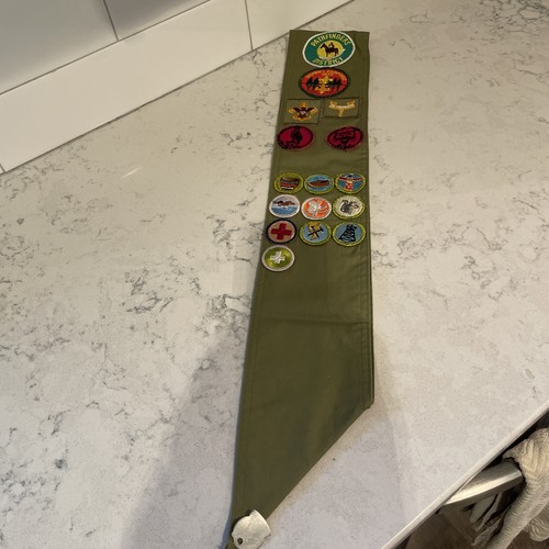Vintage 70s merit badge sash - vintage,
